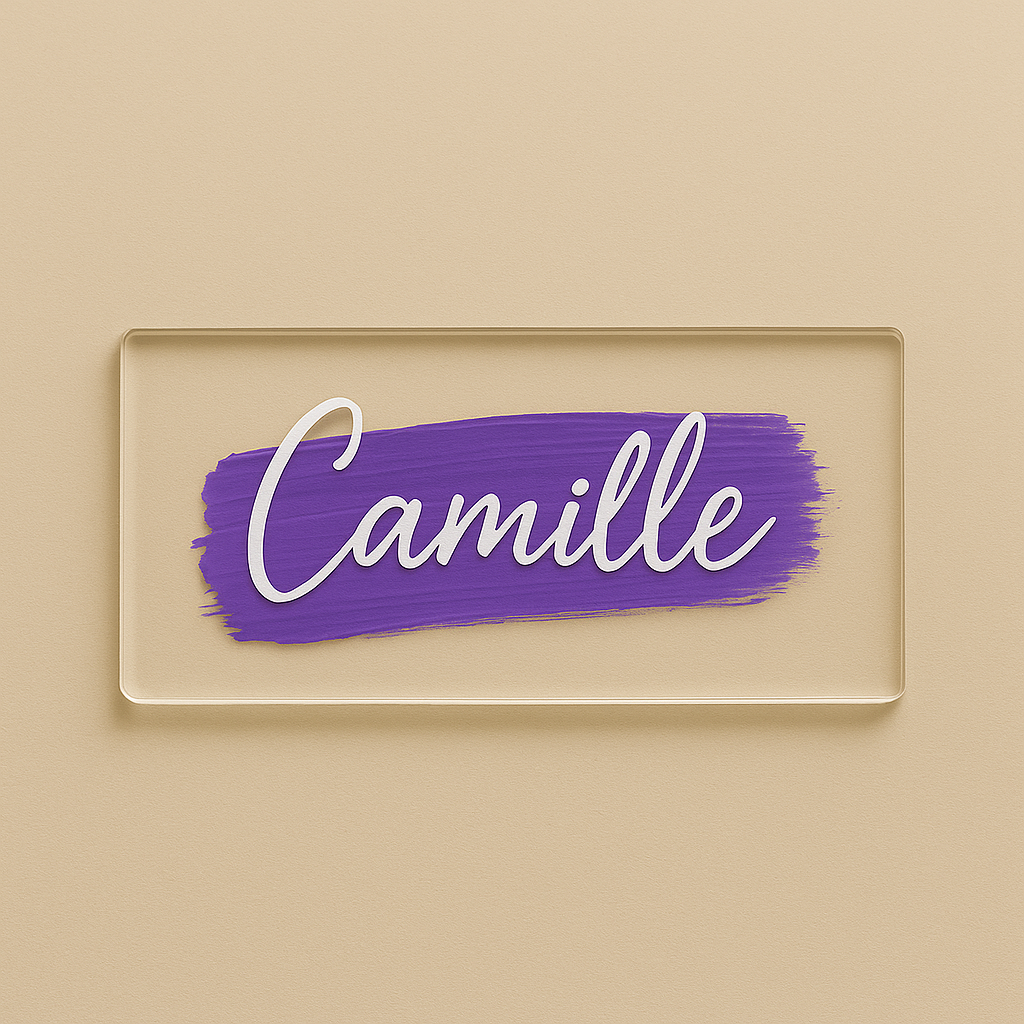 Porte-nom personnalisable